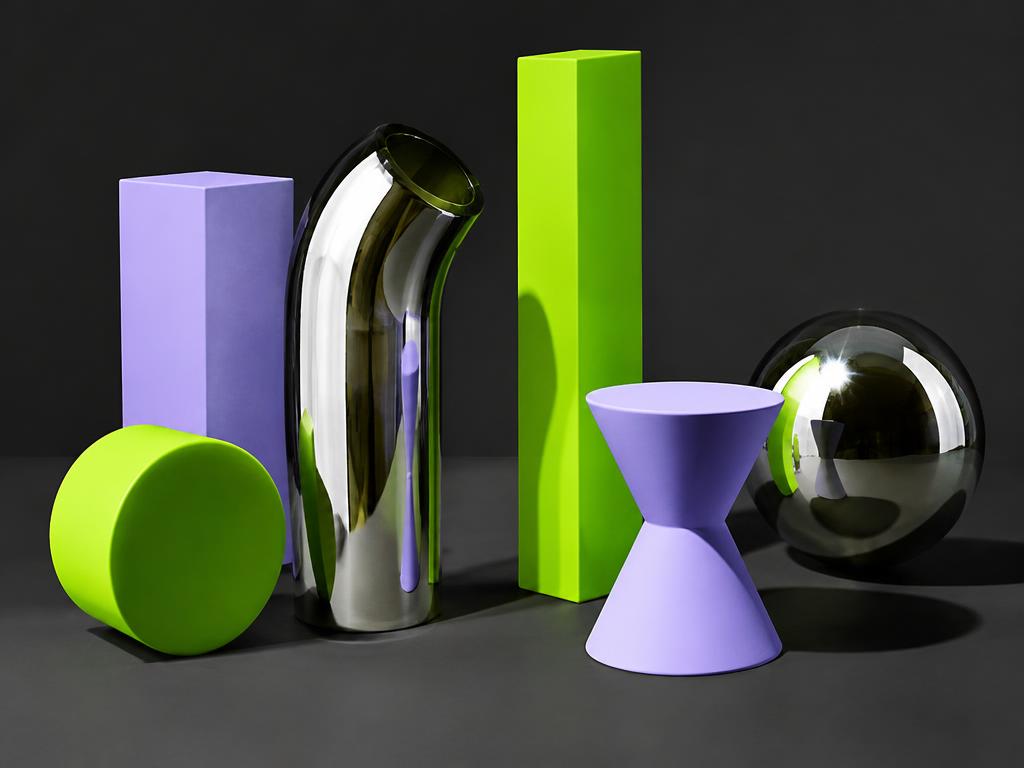 Geometric objects representing a professional website design system