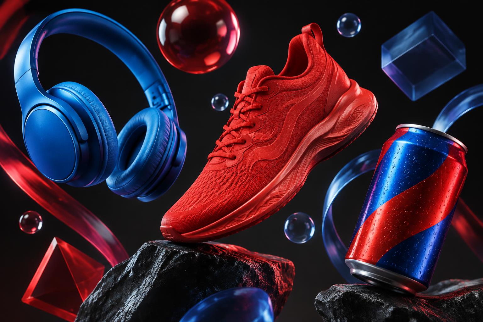 Colorful objects representing a distinctive SYNIVOX website experience
