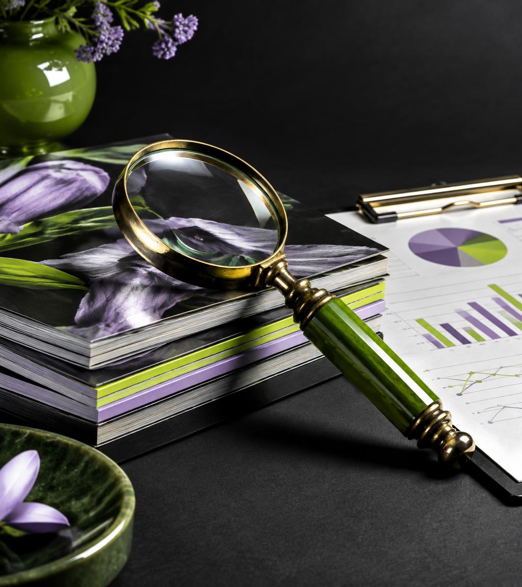 Printed search and analytics materials representing website optimization